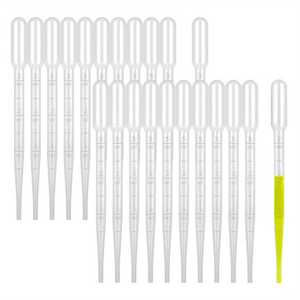 50pcs Microscope Glass Slides with 100pcs 5ml Plastic Pipettes | Lab Sample Kit