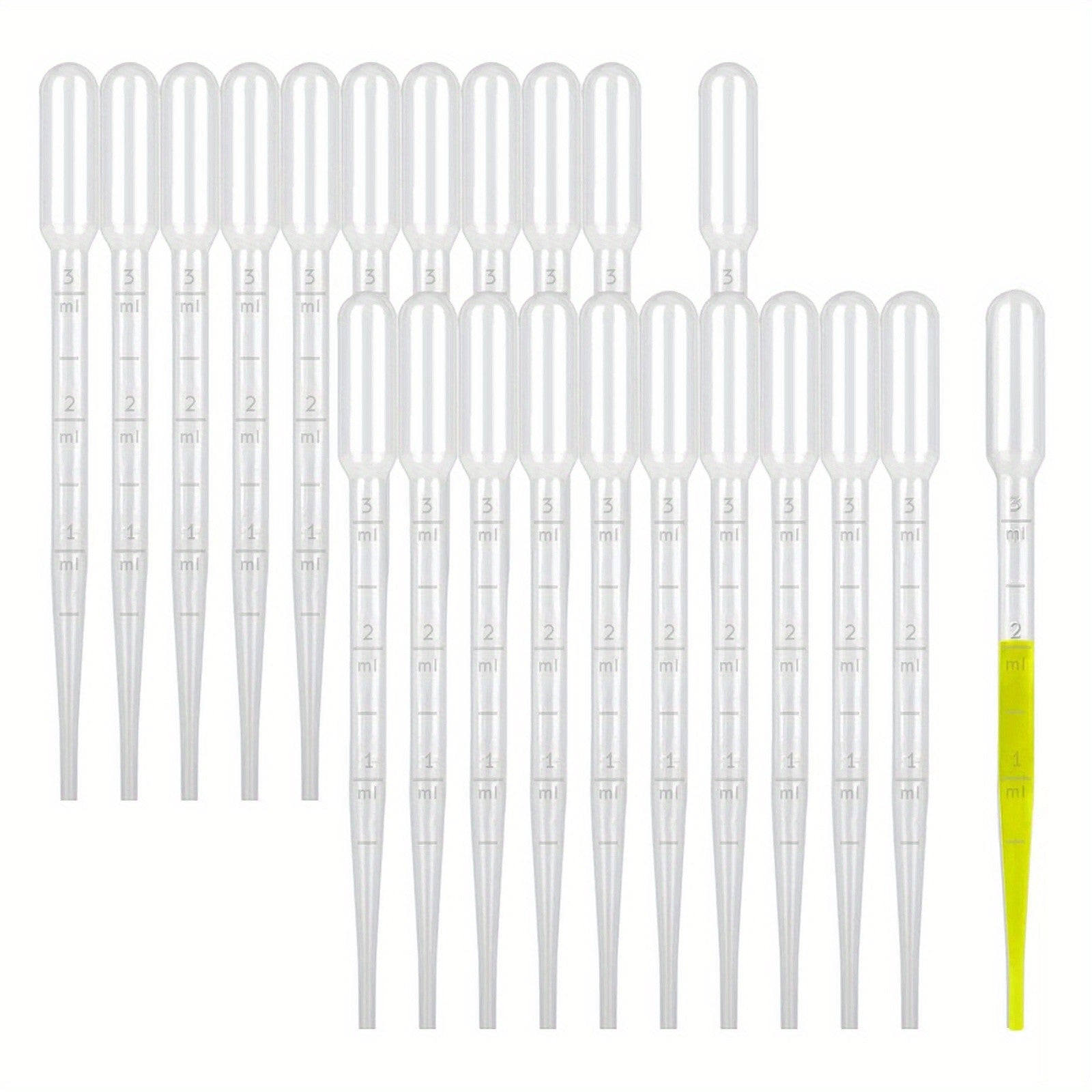 50pcs Microscope Glass Slides with 100pcs 5ml Plastic Pipettes | Lab Sample Kit