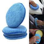 50PCS Car Ceramic Coating Sponge Applicator Pads - Blue Microfibre Nano Wax Polish Pads