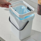2 Pack Wall Mounted Mini Trash Can with Lid – Hanging Plastic Waste Bin for Kitchen and Bathroom
