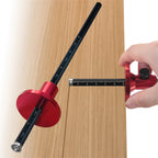 2PCS Woodworking Wheel Marking Gauge Set - Solid Metal Bar Scriber Tool with Metric and Inch Scale