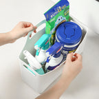 3PCS Plastic Storage Basket with Handle – Multi-Purpose Cosmetic & Household Organizer