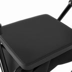 4-Wheel Rollator Walker Folding Mobility Aid with Seat Brakes & Storage Bag for Seniors