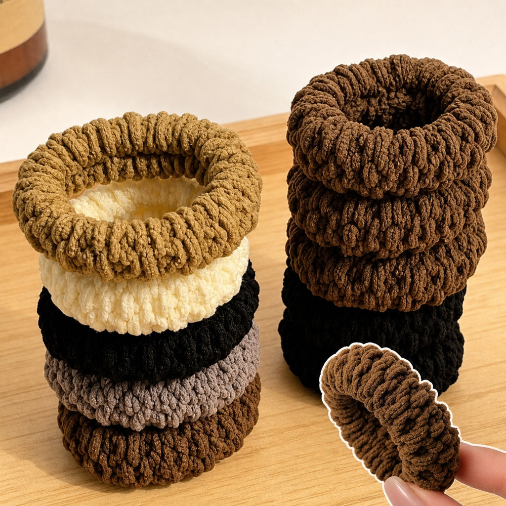 20X Women Braided Elastic Hair Bands High Stretch Ponytail Holder Thickened Ties
