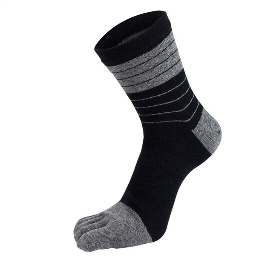 4 Pairs Cotton Toe Socks for Men and Women - Ankle Five Finger Athletic Running Socks