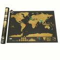2pcs Scratch Off World Map Poster Large 82.5x59.5cm | Deluxe Travel Map Wall Decor