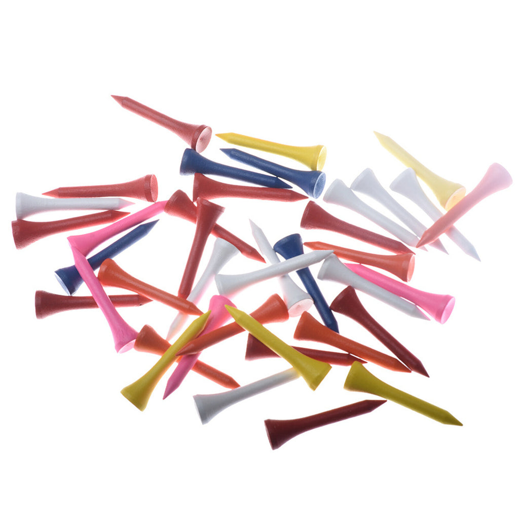 500PCS Multicoloured Wooden Golf Tees 54mm - Golf Tees for Men and Women