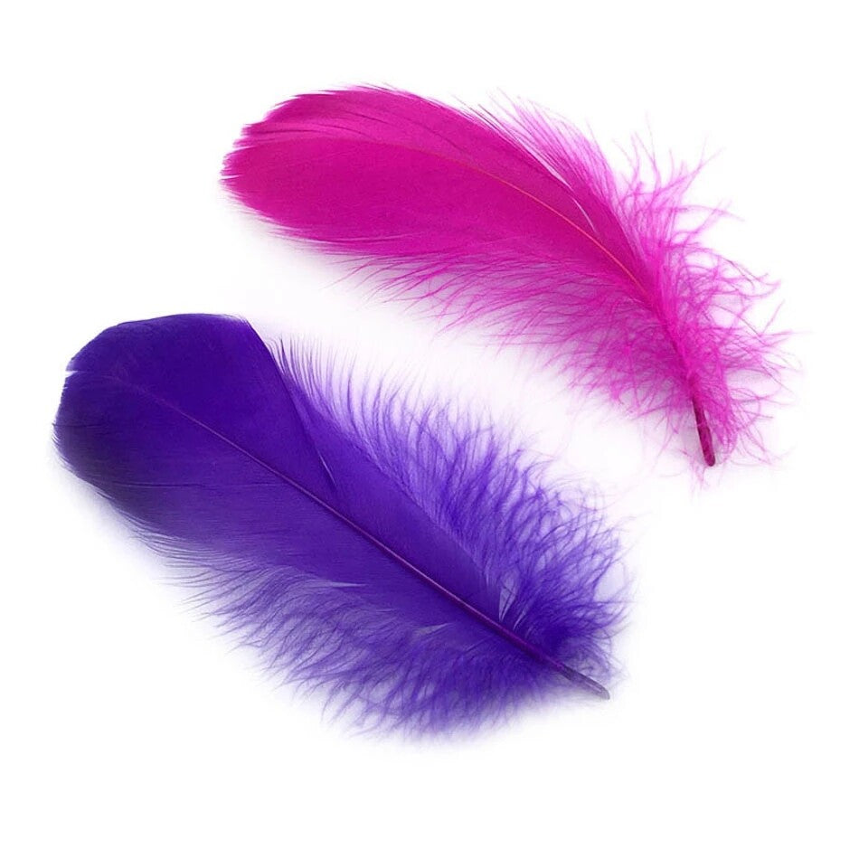 200pcs Natural Goose Feathers 6-12cm – Craft, Millinery, Wedding & DIY Decoration (11 Colours)