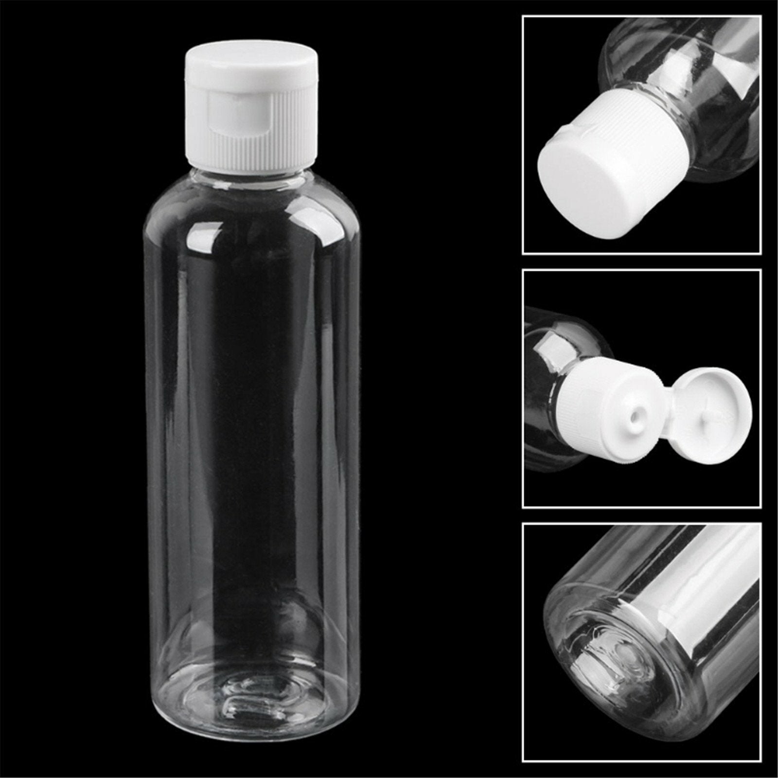 50pcs 50ml Refillable Travel Bottles | Clear PET Squeeze Cosmetic Lotion Containers