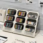 Large Capacity Desk Organiser Pencil Holder - Slanted Pen Holder Storage Box for Office and Makeup Supplies