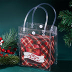 40pcs Clear PVC Gift Bags with Handles | Transparent Plastic Party Favor Bags (2 Sizes)