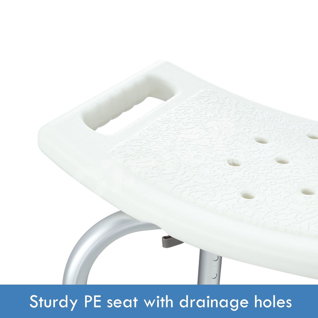 Adjustable Shower Chair Bath Seat with Armrests Bathroom Safety Bench