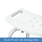 Adjustable Shower Chair Bath Seat with Armrests Bathroom Safety Bench
