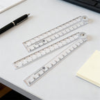 Wooden Writing Pencils And Foldable Straight Ruler Kit For School Daily‑use