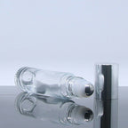 12PCS 10ml Clear Glass Roll On Bottles Set - Essential Oil Roller Bottles with Brush Funnel and Labels