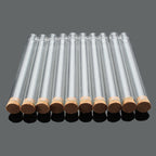 50PCS Clear Plastic Test Tubes with Wooden Cork Stoppers - 20ml Wedding Favor Candy Bottles