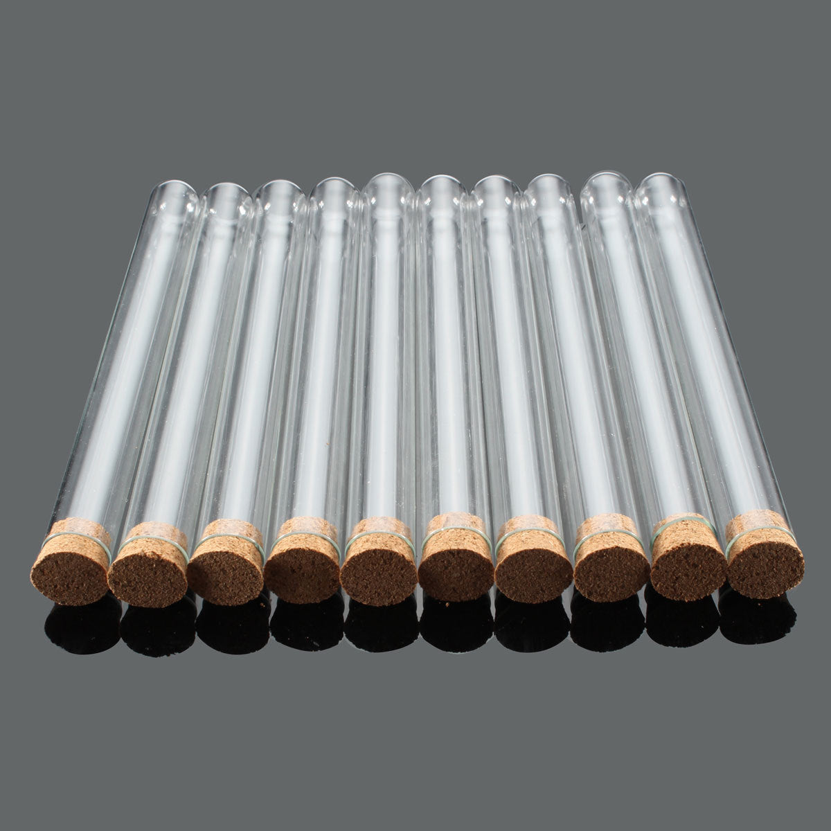 50PCS Clear Plastic Test Tubes with Wooden Cork Stoppers - 20ml Wedding Favor Candy Bottles
