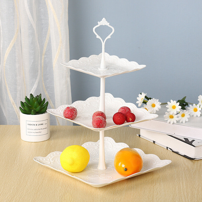 3pcs 3 Tier Cake Stand Set | White Cupcake & Dessert Display for Weddings & Parties