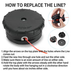 2pcs Speed Feed Trimmer Head 4.5" | Universal Bump Feed Line Head for Brush Cutter