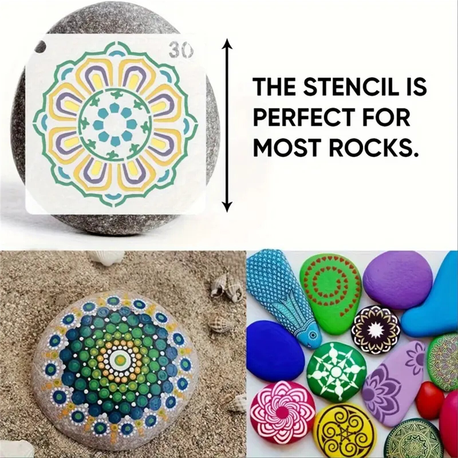 72PCS Mandala Painting Stencils DIY Drawing Templates Craft Scrapbooking Tool