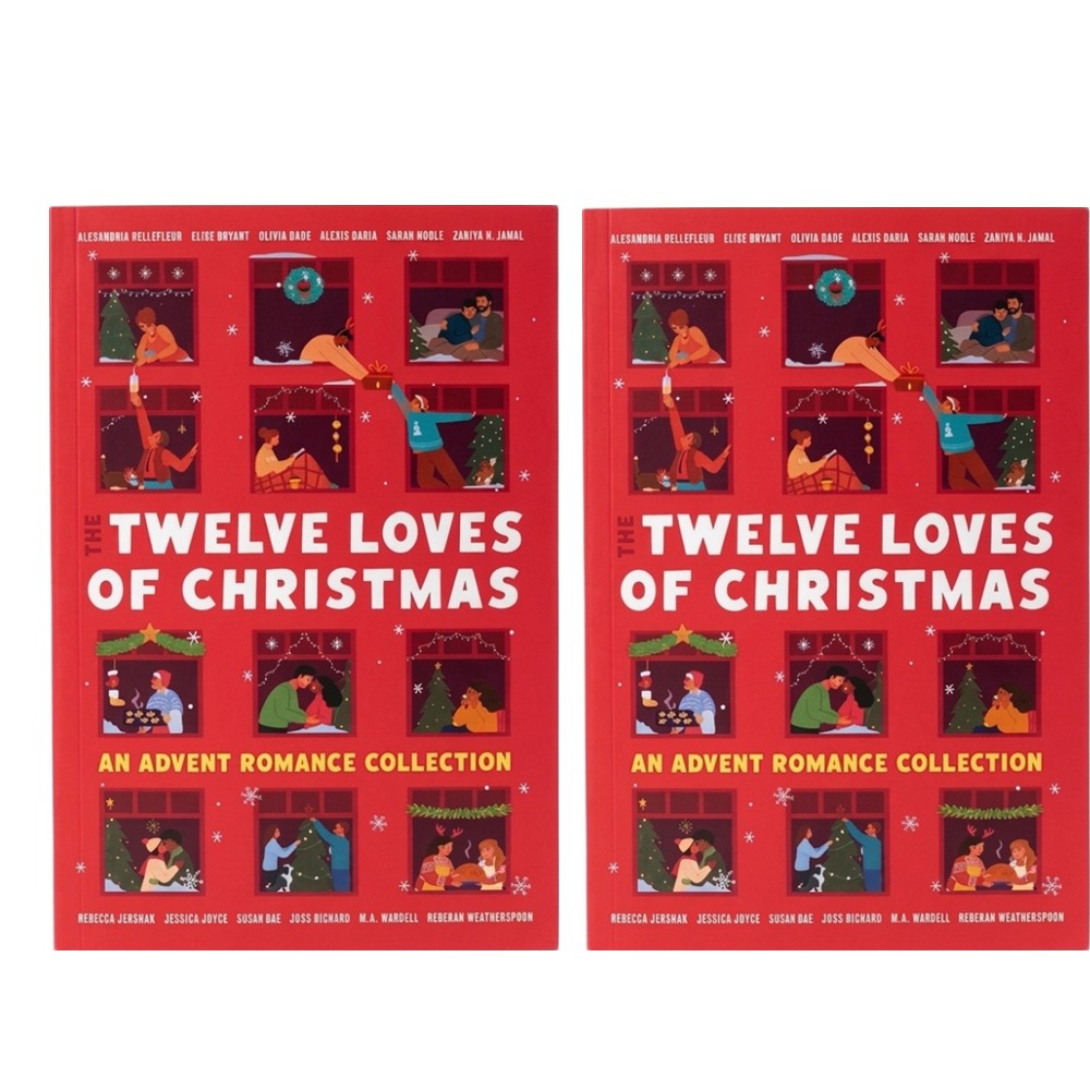 Two copies of The Twelve Loves of Christmas book advent calendar paperback