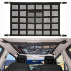 2pcs Car Ceiling Storage Net 90x65cm | Universal Roof Cargo Mesh Bag Organizer
