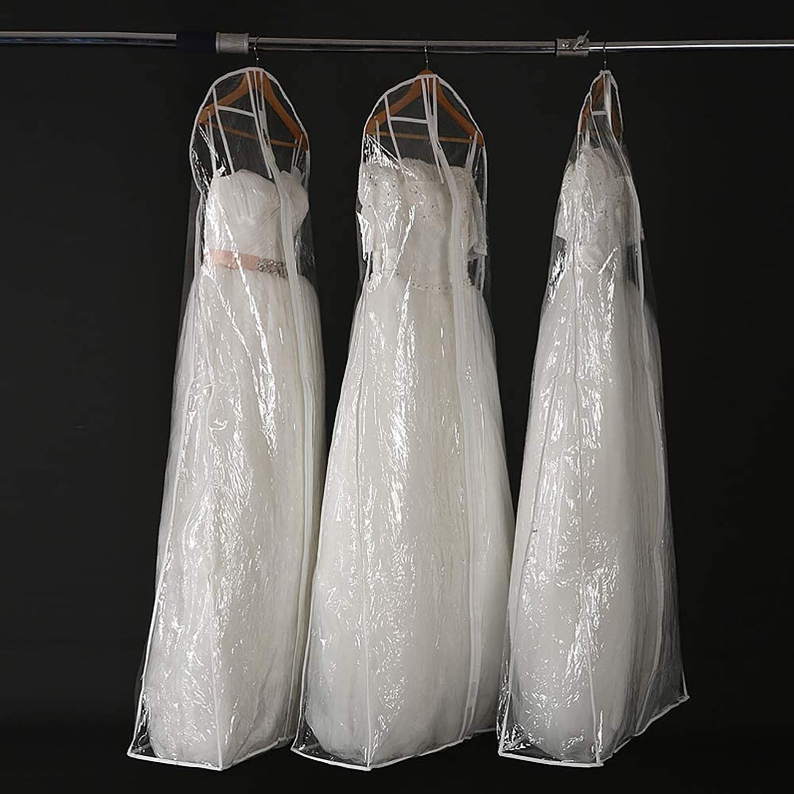 Clear Garment Bag Dustproof Dress Cover PVC Wedding Dress Suit Storage Bag