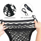 5pcs Car Seat Storage Net Mesh Organizer | Elastic Backseat Barrier Cargo Pocket