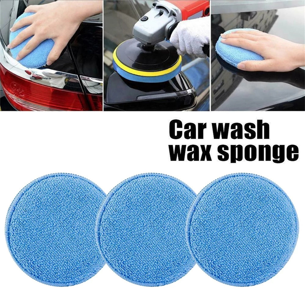 50PCS Car Ceramic Coating Sponge Applicator Pads - Blue Microfibre Nano Wax Polish Pads