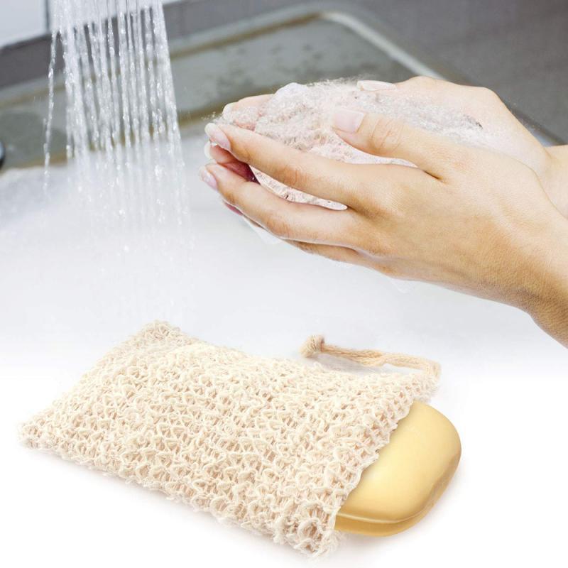 20PCS Soap Exfoliating Bags - Ramie Foaming Soap Saver Pouch with Drawstring