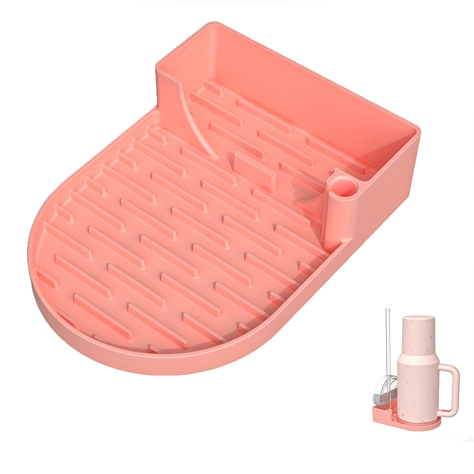 2PCS Silicone Water Bottle Drying Rack – Non-Slip Cup Dryer Stand for Bottles, Lids and Straws