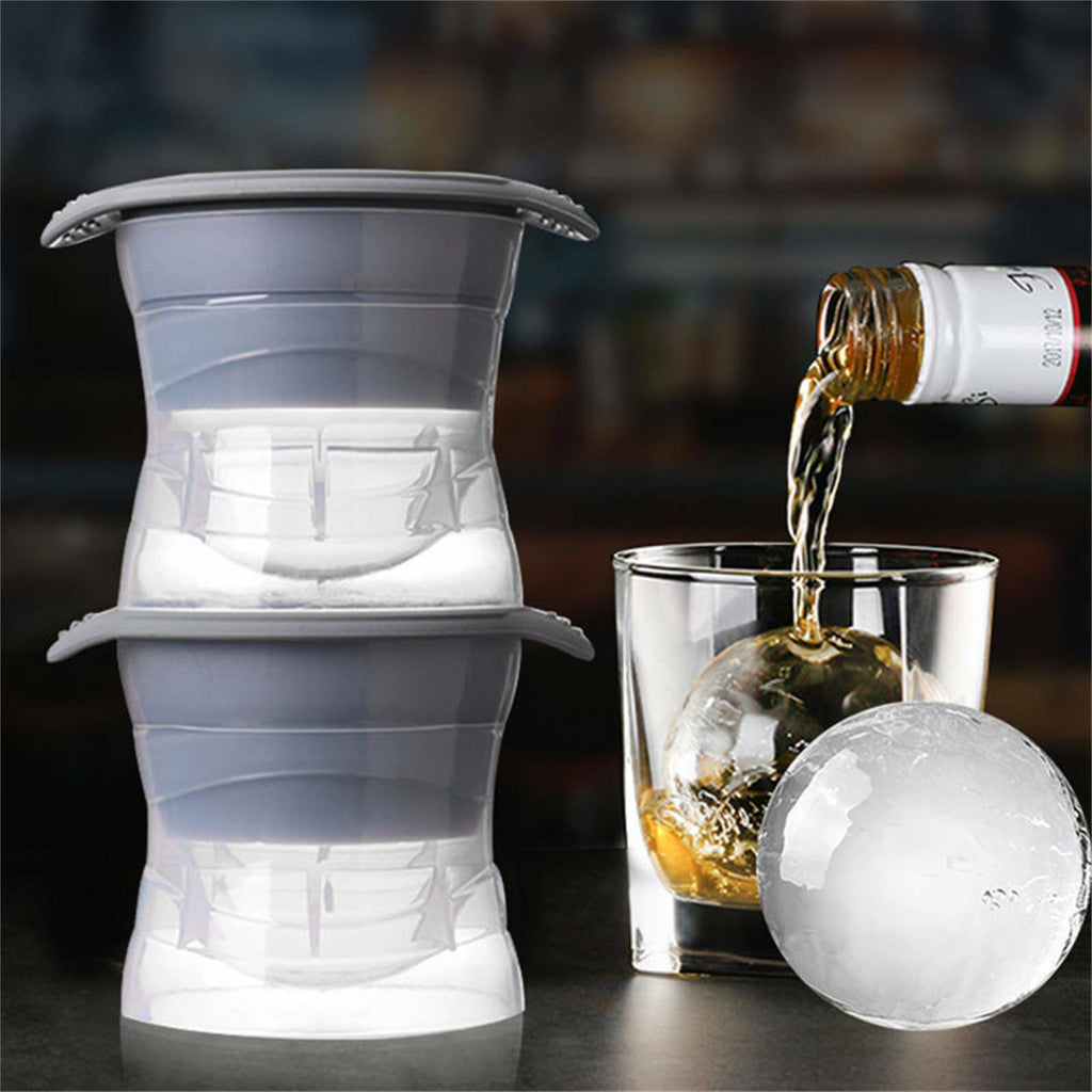 9PCS Whiskey Cocktail Sphere Ice Ball Mold Set - Reusable Round Ice Cube Maker for Drinks