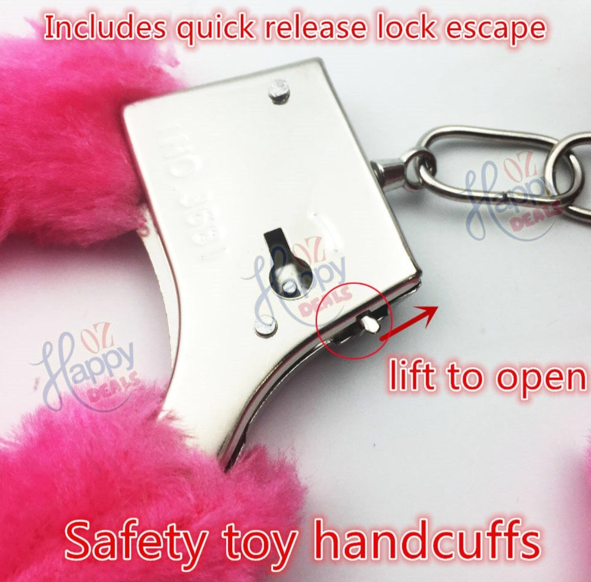 Fluffy Toy Handcuffs – Hens Night Police Costume Party Accessory