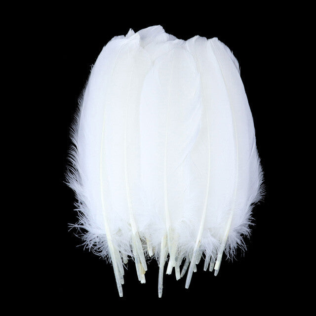 200pcs Natural Goose Feathers 6-12cm – Craft, Millinery, Wedding & DIY Decoration (11 Colours)