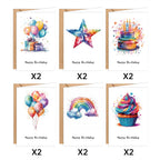 Birthday Greeting Cards Set With Envelopes Colorful DIY Birthday Wish Cards AU