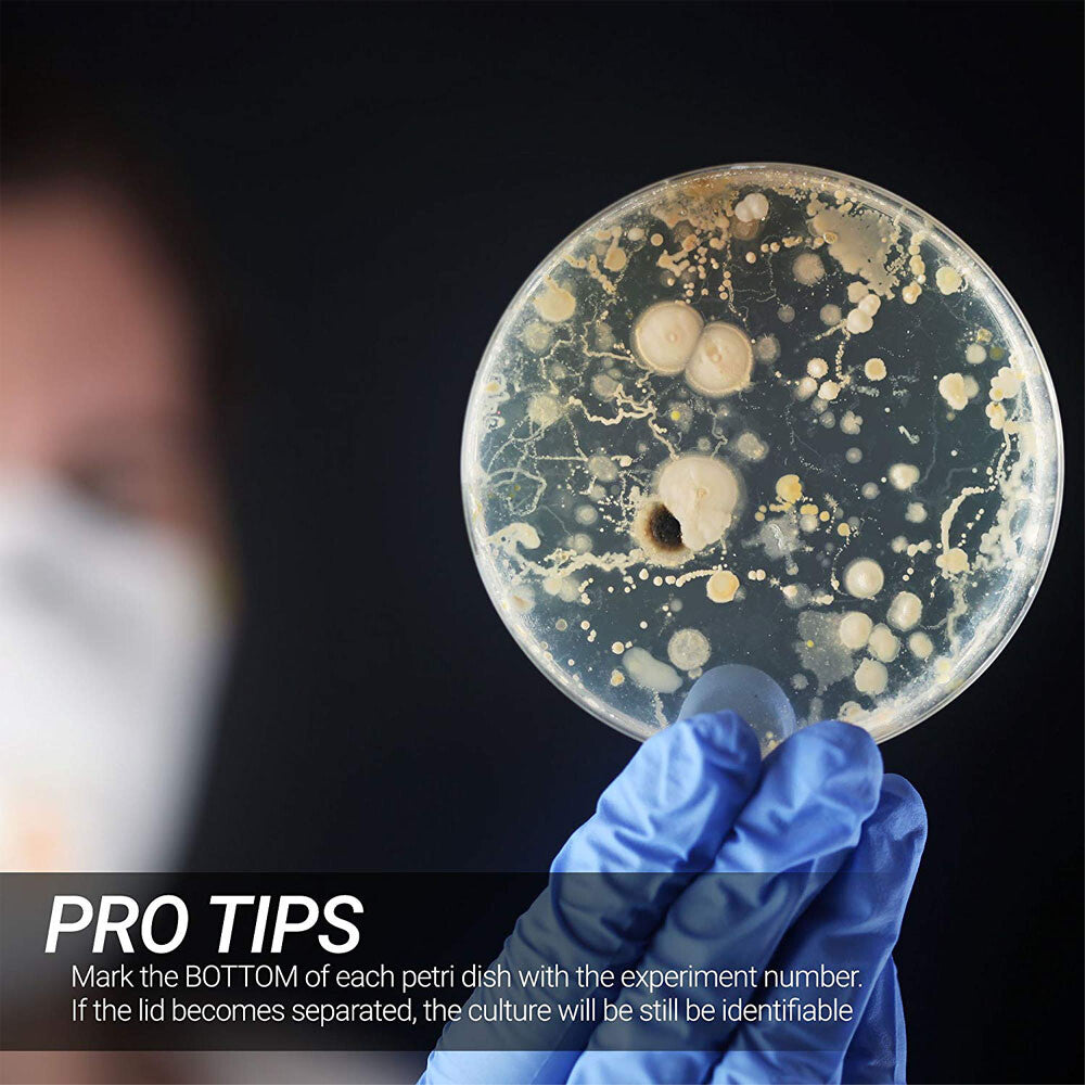 20pcs Plastic Petri Dishes with Lids 90mm x 15mm | Pre-Sterile Lab Culture Plates