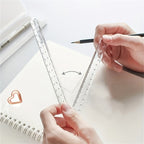 Wooden Writing Pencils And Foldable Straight Ruler Kit For School Daily‑use