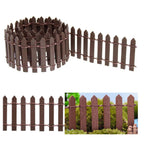 50PCS Mini Wooden Fence Fairy Garden Decor – Miniature Dollhouse Landscape Fence