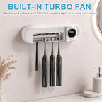 No drill Wall mounted Toothbrush Holder 4 slot Bathroom Storage Organizer AU