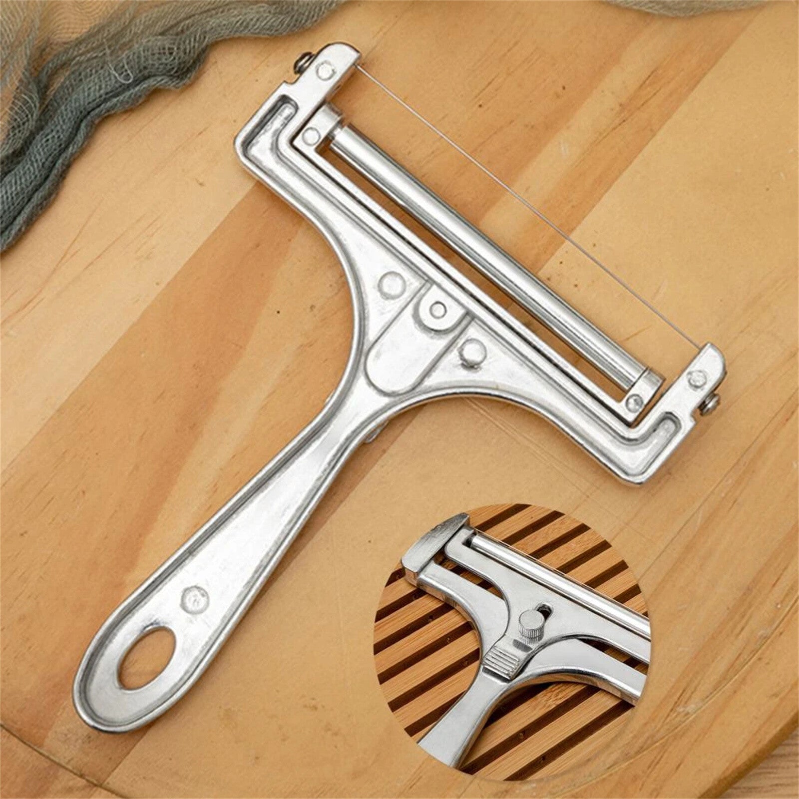 4PCS Adjustable Cheese Slicer Cutter - Reusable Non-Stick Cheese Grater Tool for Kitchen