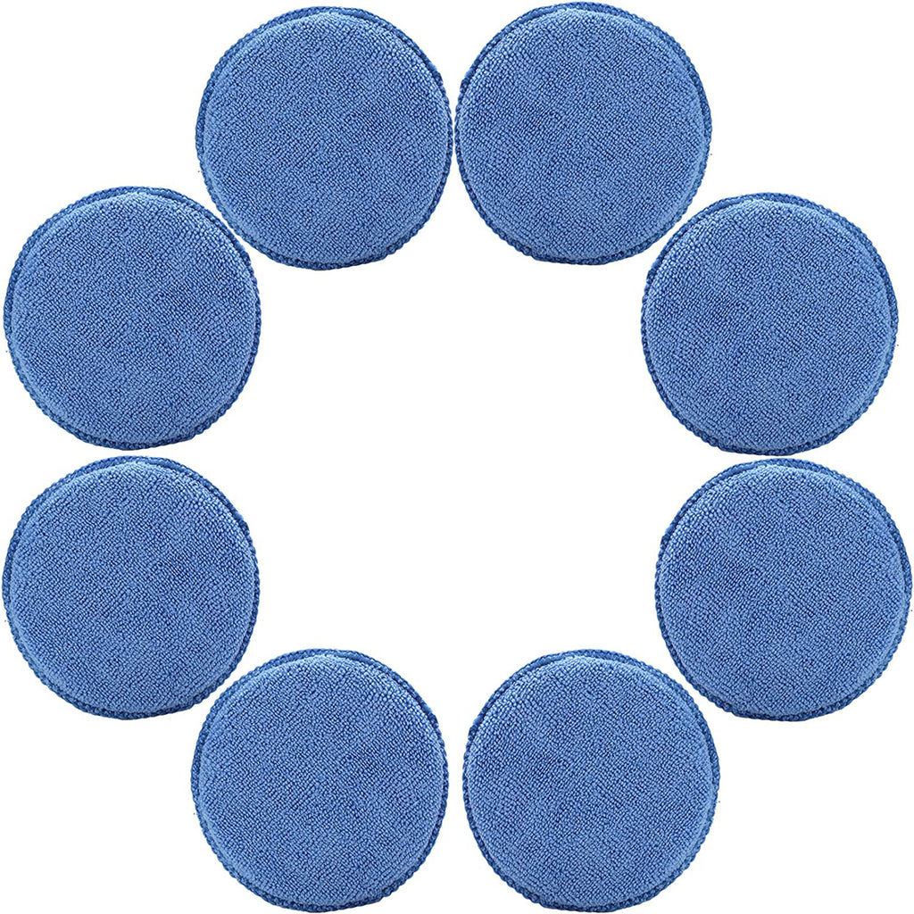 50PCS Car Ceramic Coating Sponge Applicator Pads - Blue Microfibre Nano Wax Polish Pads