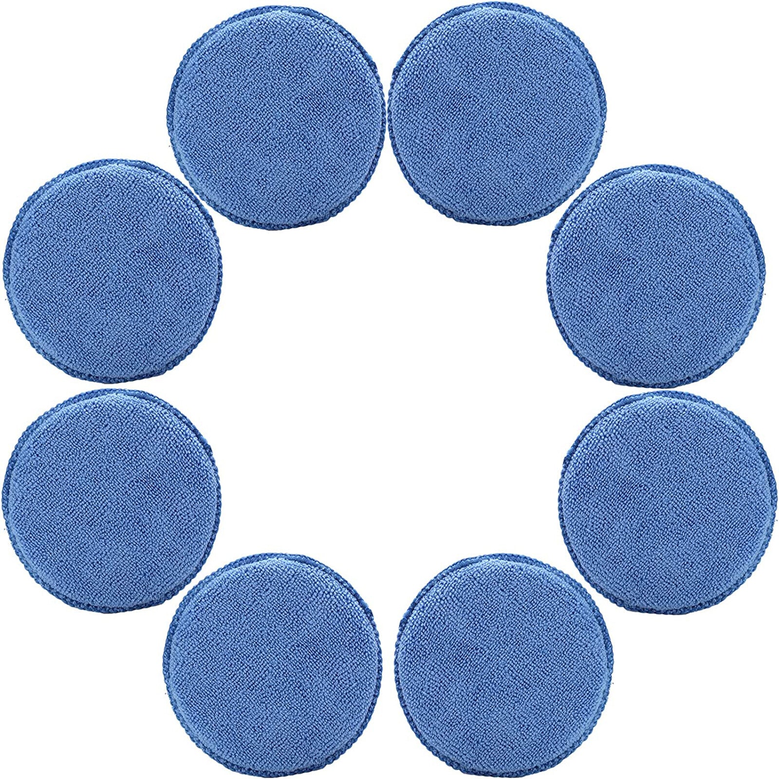 50PCS Car Ceramic Coating Sponge Applicator Pads - Blue Microfibre Nano Wax Polish Pads