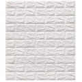 40 Pack 3D Brick Wall Stickers | Self Adhesive Foam Wallpaper Panels Waterproof White Wall Decor