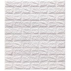 40 Pack 3D Brick Wall Stickers | Self Adhesive Foam Wallpaper Panels Waterproof White Wall Decor