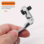 1/4 Inch 2 in 1 Mini Ratchet Wrench – 72 Tooth Dual End Quick Rotation Screwdriver Handle