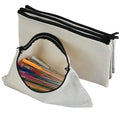 10pcs Canvas Makeup Bags with Zipper | Blank DIY Cosmetic Pouches Pencil Cases