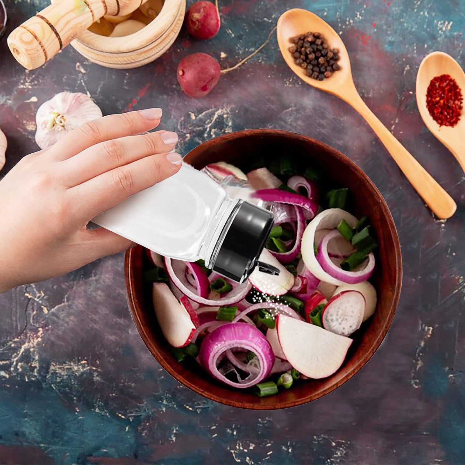 6/12/24/36pcs 100ml Clear Square Spice Jars with Lids | Plastic Herb Seasoning Storage Bottles