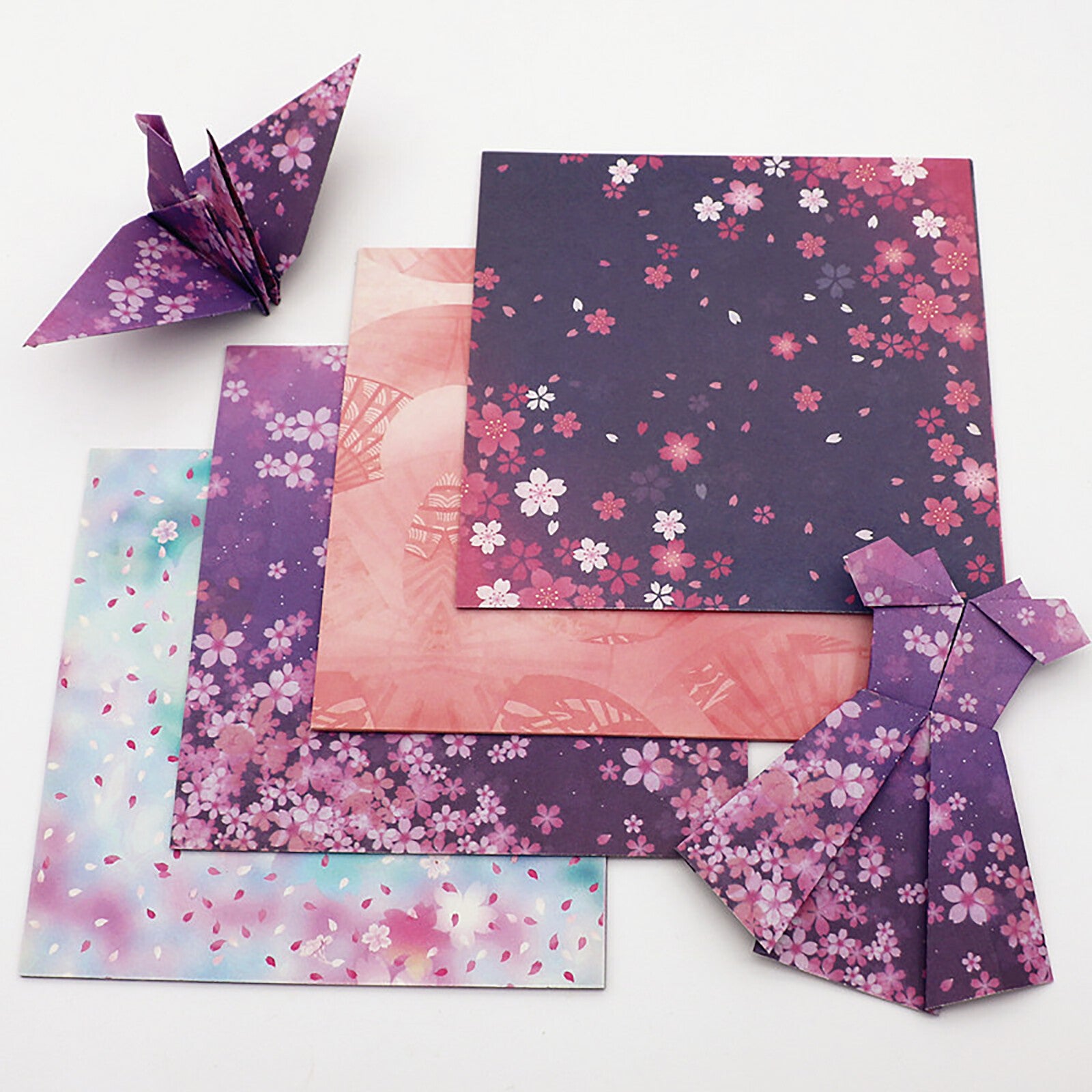 240 Sheets Japanese Sakura Origami Paper 15×15cm Double Sided Square Craft Folding Paper