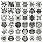 72PCS Mandala Painting Stencils DIY Drawing Templates Craft Scrapbooking Tool