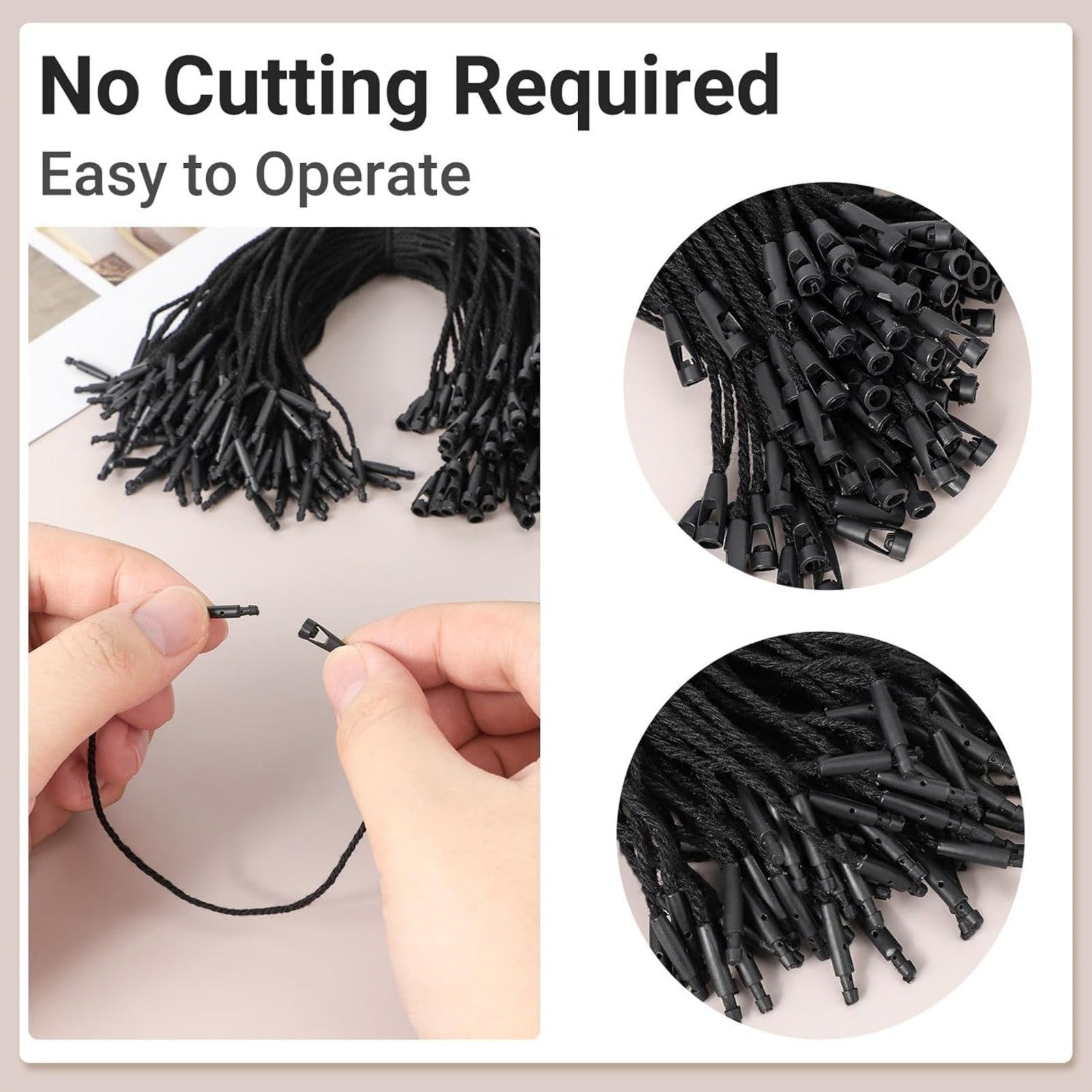 500pcs Hang Tag String Plastic Snap Lock Pins for Price Tags Clothing Labels